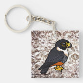 Birdorable Bat Falcon Schattigee Cartoon Raptor Sleutelhanger (Voorkant)