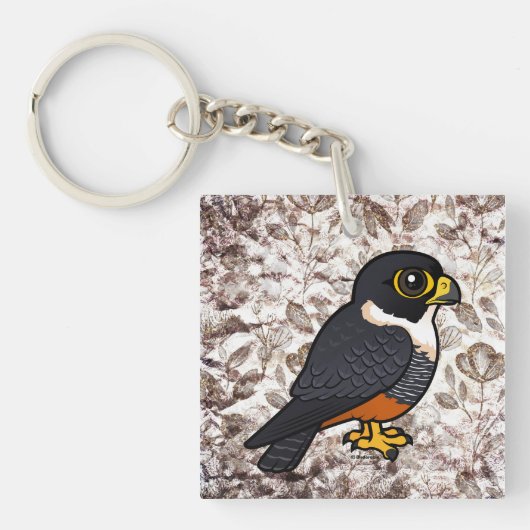 Birdorable Bat Falcon Schattigee Cartoon Raptor Sleutelhanger (Voorkant)