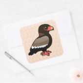 Birdorable Bateleur Vierkante Sticker (Envelop)