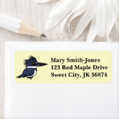 Birdorable Belted Kingfisher (mannelijk) Etiket (Insitu)