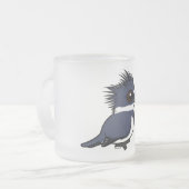 Birdorable Belted Kingfisher (mannelijk) Matglas Koffiemok (Voorkant links)