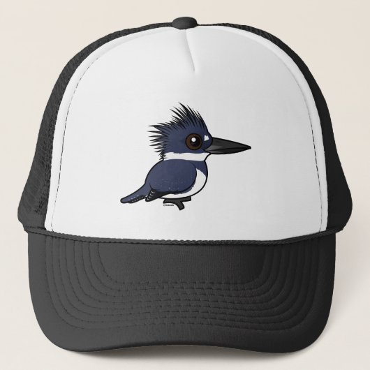 Birdorable Belted Kingfisher (mannelijk) Trucker Pet (Voorkant)