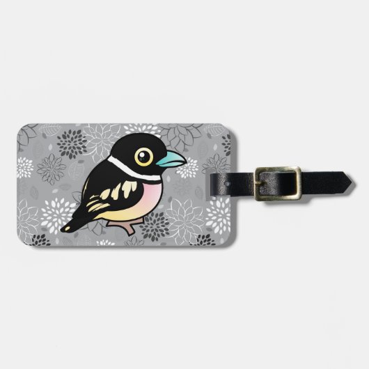 Birdorable Black-and-yellow Broadbill Bagagelabel (Voorkant horizontaal)