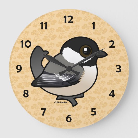 Birdorable Black-capped Chickadee Grote Klok (Voorkant)