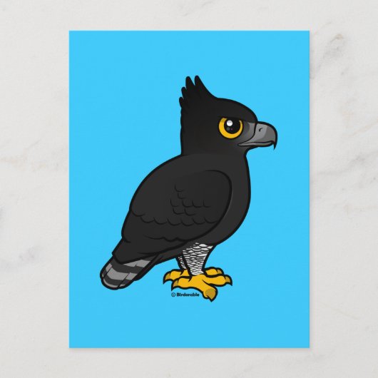 Birdorable Black Hawk-Eagle Briefkaart (Voorkant)