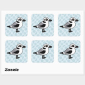 Birdorable Black-legged Kittiwake juveniel Vierkante Sticker (Vel)