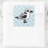 Birdorable Black-legged Kittiwake juveniel Vierkante Sticker (Tas)