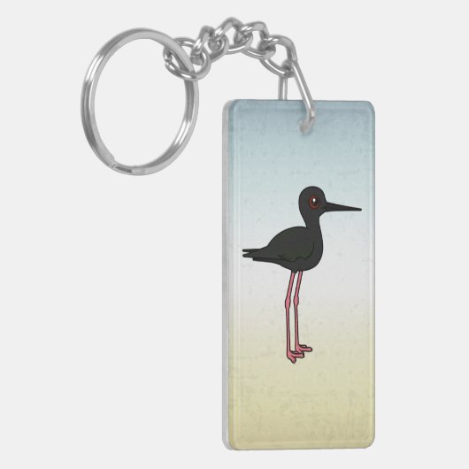 Birdorable Black Stilt Sleutelhanger (Voorkant Links)