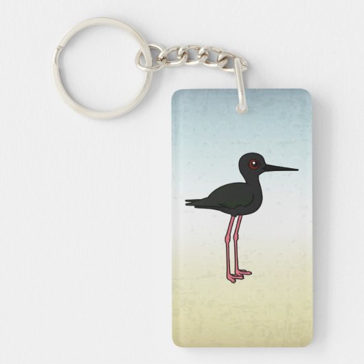 Birdorable Black Stilt Sleutelhanger (Voorkant)