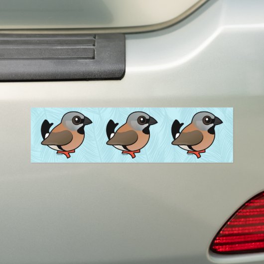 Birdorable Black-throated Finch Bumpersticker (Op auto)