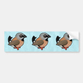 Birdorable Black-throated Finch Bumpersticker (Voorkant)