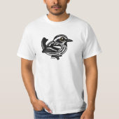 Birdorable Black & White Warbler T-shirt (Voorkant)