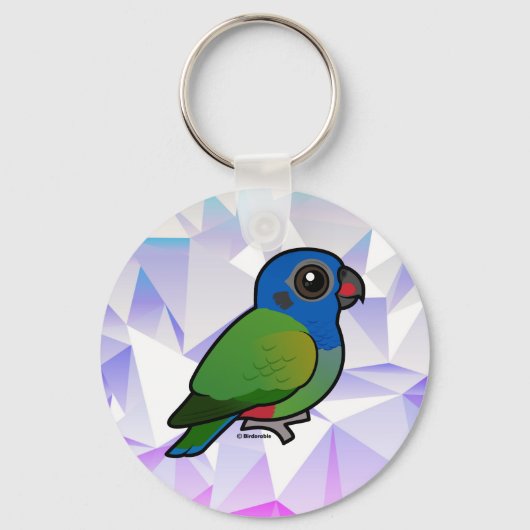 Birdorable Blauwe Parrot Sleutelhanger (Voorkant)