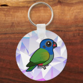 Birdorable Blauwe Parrot Sleutelhanger (Voorkant)