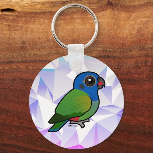 Birdorable Blauwe Parrot Sleutelhanger (Voorkant)