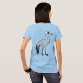 Birdorable Blue Crane T-shirt (Achterkant volledig)