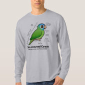 Birdorable Blue-crowned Conure Statistics T-shirt (Voorkant)