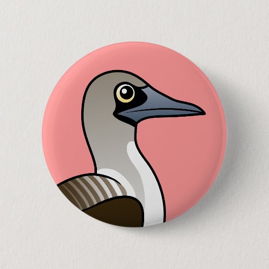 Birdorable Blue-footed Booby Ronde Button 5,7 Cm (Voorkant)
