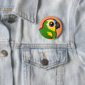 Birdorable Blue-fronted Parrot Ronde Button 5,7 Cm (In situ)