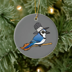 Birdorable Blue Jay Witch Halloween Keramisch Ornament