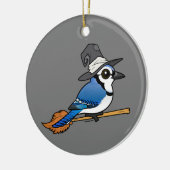 Birdorable Blue Jay Witch Halloween Keramisch Ornament (Links)
