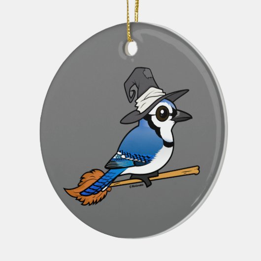 Birdorable Blue Jay Witch Halloween Keramisch Ornament (Links)