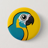 Birdorable Blue-throated Macaw Ronde Button 5,7 Cm (Voorkant)