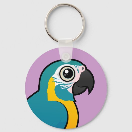 Birdorable Blue-throated Macaw Sleutelhanger (Voorkant)