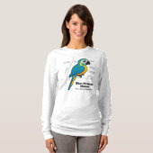 Birdorable Blue-throated Macaw Statistics T-shirt (Voorkant volledig)