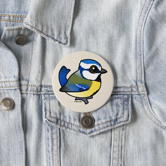 Birdorable Blue Tit Ronde Button 7,6 Cm (In situ)