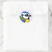 Birdorable Blue Tit Ronde Sticker (Tas)