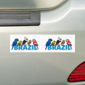 Birdorable Brazilië Bumpersticker (Op auto)