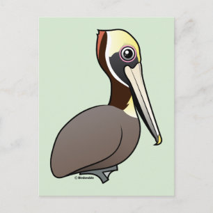 Birdorable Brown Pelican Briefkaart