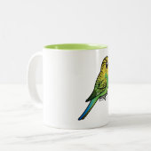 Birdorable Budgerigar Tweekleurige Koffiemok (Voorkant links)