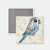 Birdorable Budgie Blue Magneet (Voorkant / Achterkant)