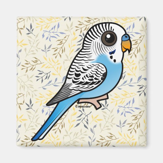 Birdorable Budgie Blue Magneet (Voorkant)