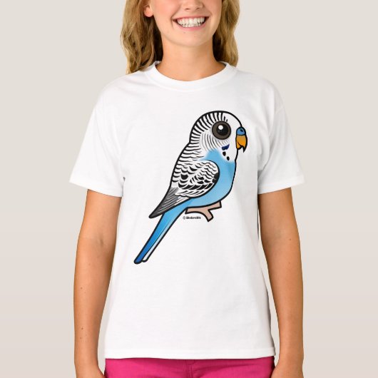 Birdorable Budgie Blue T-shirt (Voorkant)
