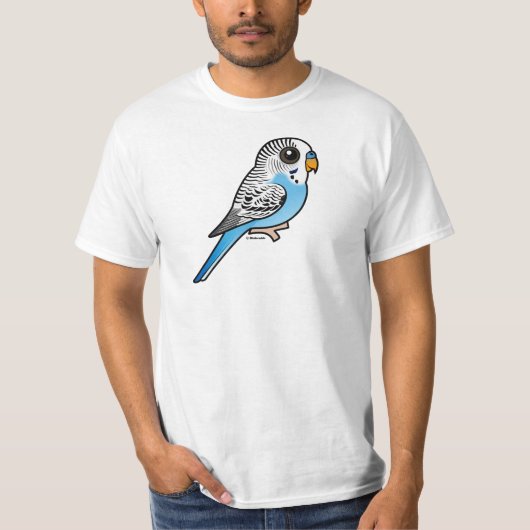 Birdorable Budgie Blue T-shirt (Voorkant)