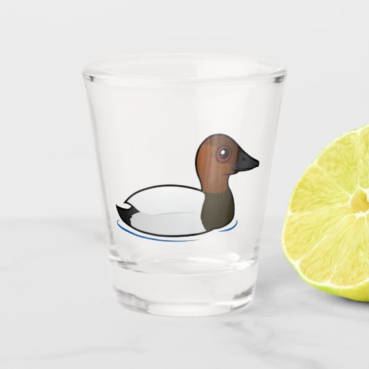 Birdorable Canvasback Shot Glas (Voorkant)