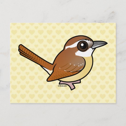 Birdorable Carolina Wren Briefkaart (Voorkant)