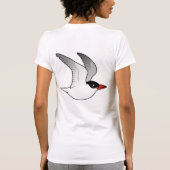 Birdorable Caspian Tern in vlucht T-shirt (Achterkant)