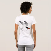 Birdorable Caspian Tern in vlucht T-shirt (Achterkant volledig)