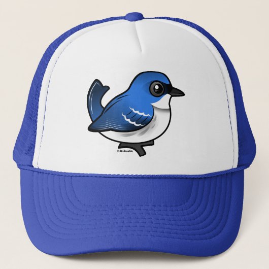 Birdorable Cerulean Warbler Trucker Pet (Voorkant)
