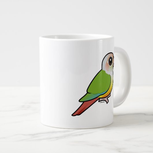 Birdorable Cinnamon Green-cheeked Conure Grote Koffiekop (Voorkant rechts)