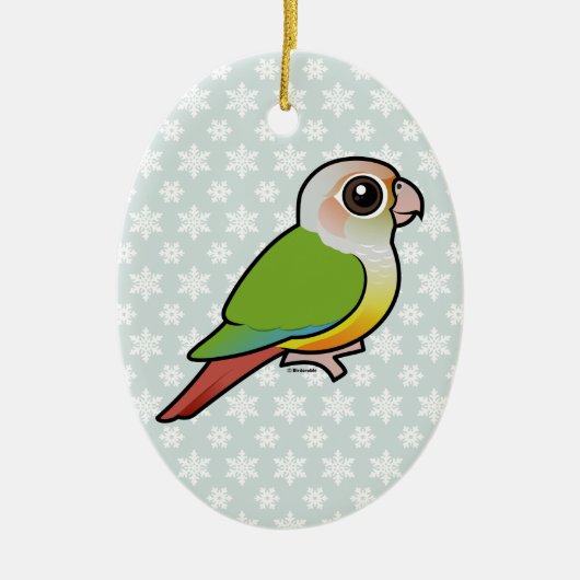 Birdorable Cinnamon Green-cheeked Conure Keramisch Ornament (Voorkant)
