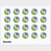 Birdorable Cinnamon Green-cheeked Conure Ronde Sticker (Vel)