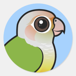 Birdorable Cinnamon Green-cheeked Conure Ronde Sticker