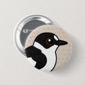 Birdorable Collared Flycatcher Ronde Button 5,7 Cm (Voorkant /achterkant)