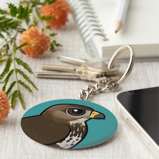Birdorable Common Buzzard Sleutelhanger (Zijkant)