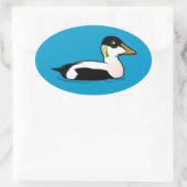 Birdorable Common Eider Ovale Sticker (Tas)